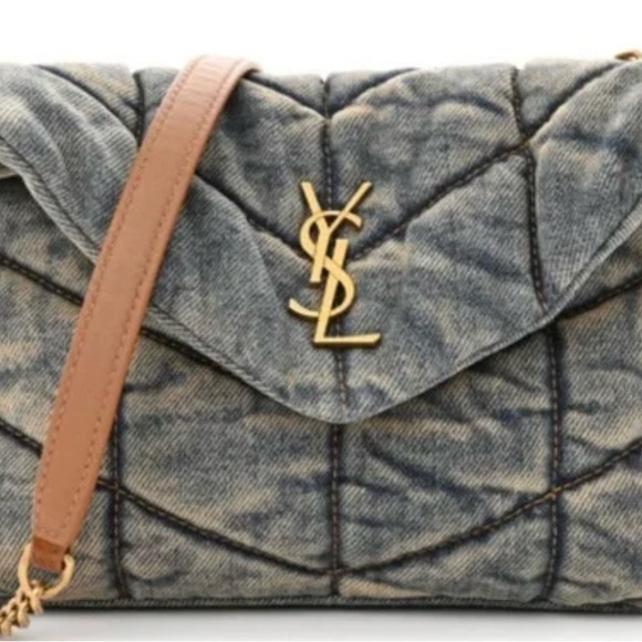 Saint Laurent Denim toy puffer bag - Picture 1 of 11